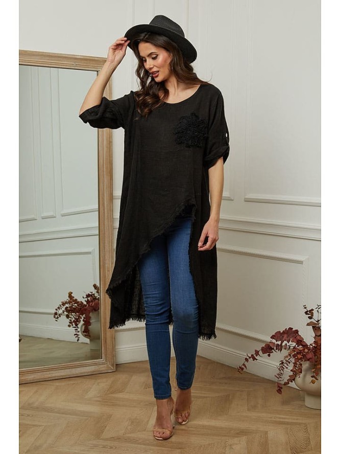Plume Lniana tunika "Galopine" w kolorze czarnym rozmiar: XXL