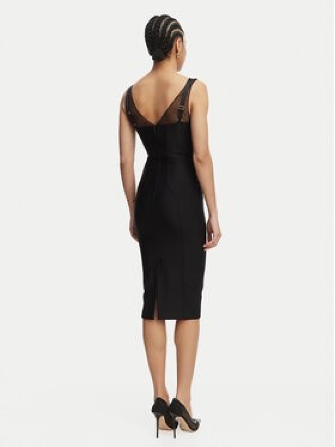Elisabetta Franchi Sukienka koktajlowa AB-870-61E2-V650 Czarny Slim Fit