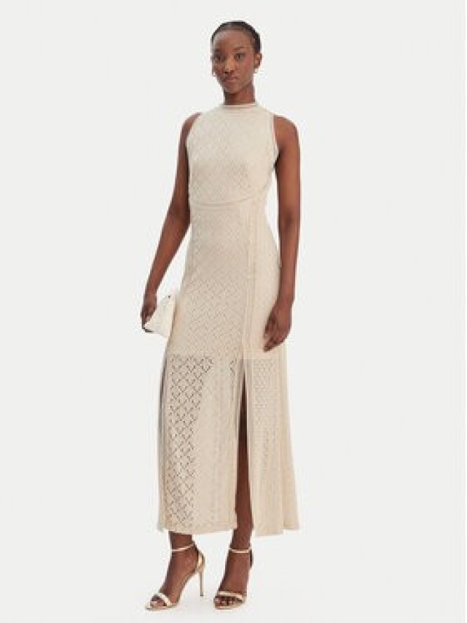 Guess Sukienka koktajlowa W6GK16 K2953 Beżowy Slim Fit