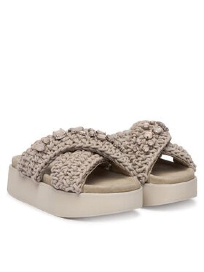 Inuikii Klapki Woven Stones Platform 1004.005.0043 Szary jasny