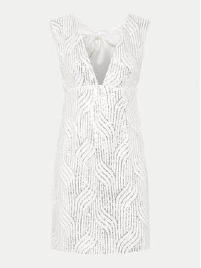 YAS Sukienka koktajlowa Olga 26036725 Srebrny Regular Fit
