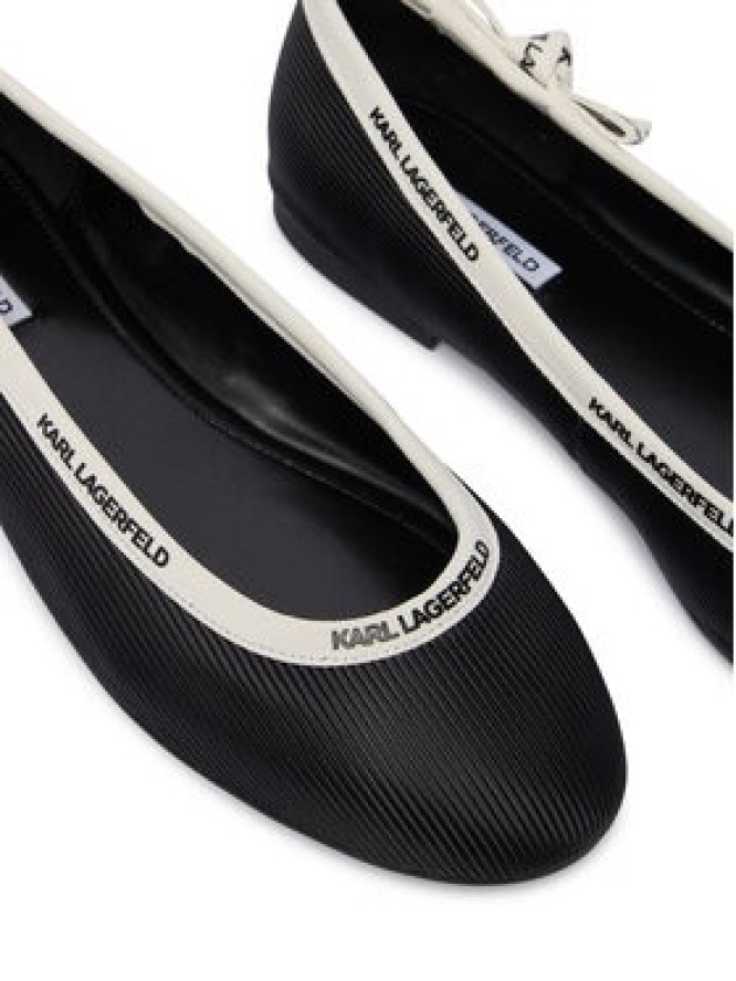 KARL LAGERFELD Baleriny Karo KL40129 Czarny