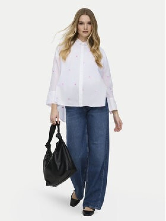 ONLY Koszula 15283743 Biały Box Fit