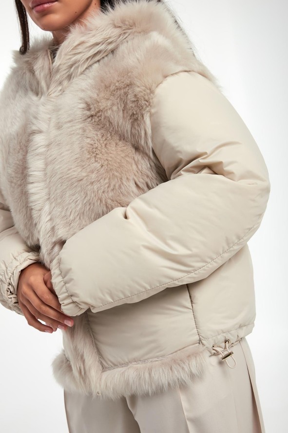 Kurtka damska dwustronna z futrem PESERICO