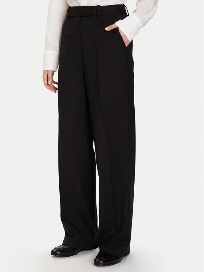 Tommy Hilfiger Spodnie materiałowe Timeless WW0WW48362 Czarny Straight Fit