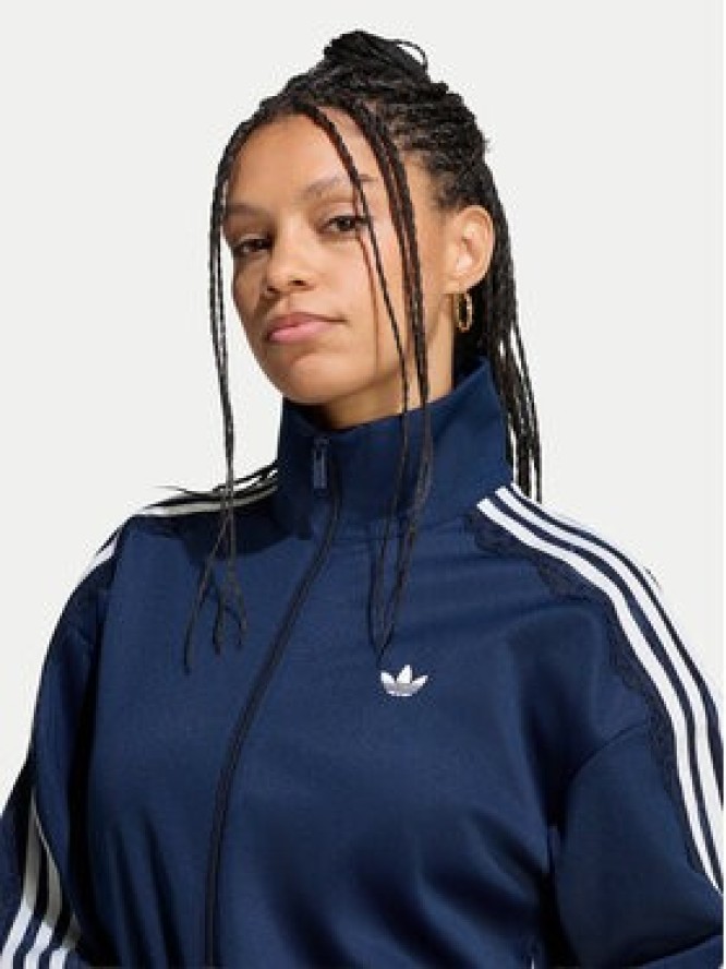 adidas Bluza Lace Oversized Archive Track Top LG4277 Niebieski Regular Fit
