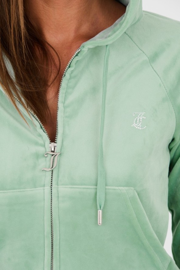 JUICY COUTURE Seledynowa damska bluza Madison, Rozmiar M