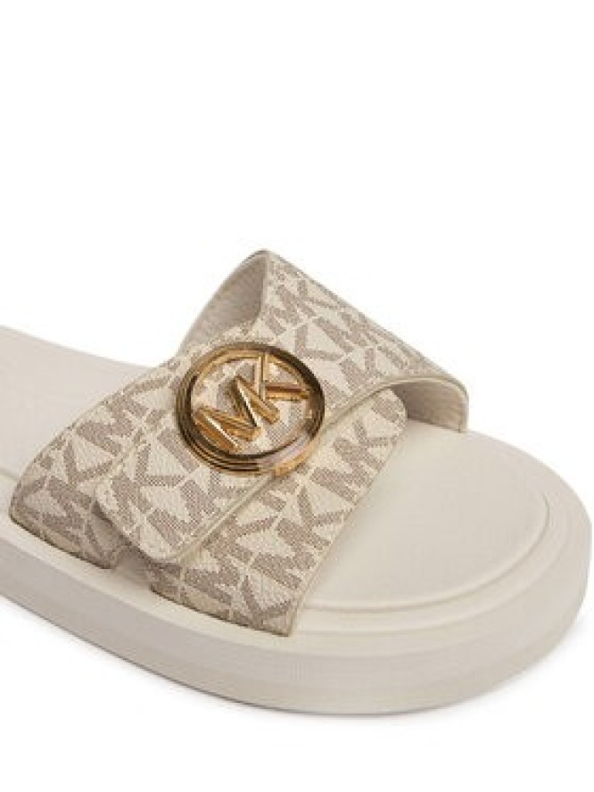 MICHAEL Michael Kors Klapki MK Pool 40R6MKFA1B Écru