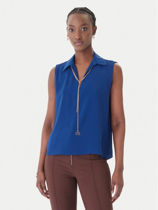 Rinascimento Bluzka CFC0127446003 Niebieski Regular Fit