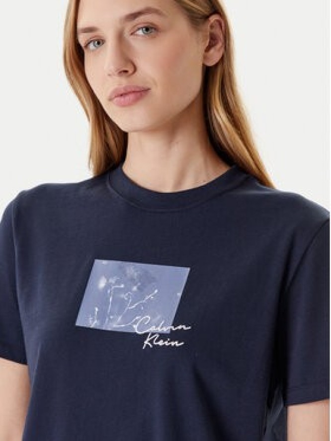 Calvin Klein Jeans T-Shirt LV047C855G Granatowy Regular Fit