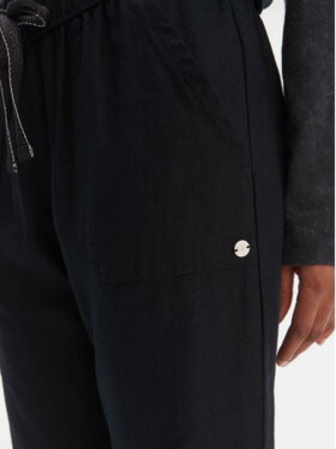 Roxy Spodnie materiałowe On The Seashore ERJNP03294 Czarny Regular Fit