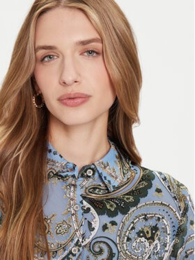 Guess Koszula W5BH78 W2770 Niebieski Regular Fit