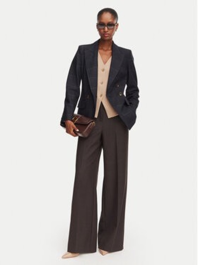 Marella Płaszcz wełniany Laghi 2623046091 Granatowy Regular Fit