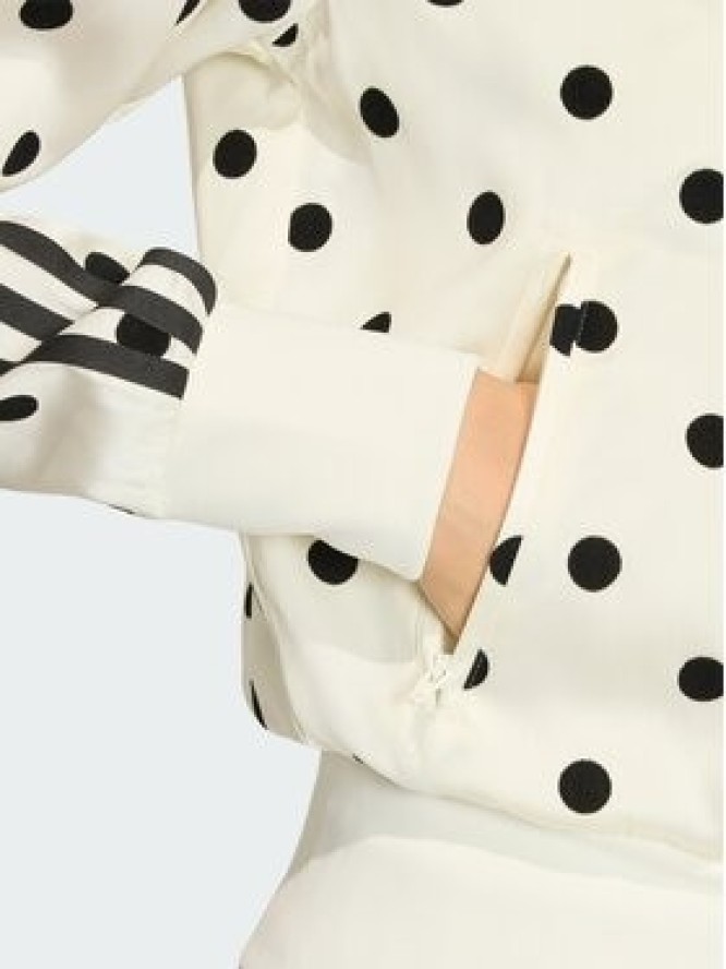 adidas Bluza Satin Polka Dots Tt Track Top KV1165 Kremowy Regular Fit
