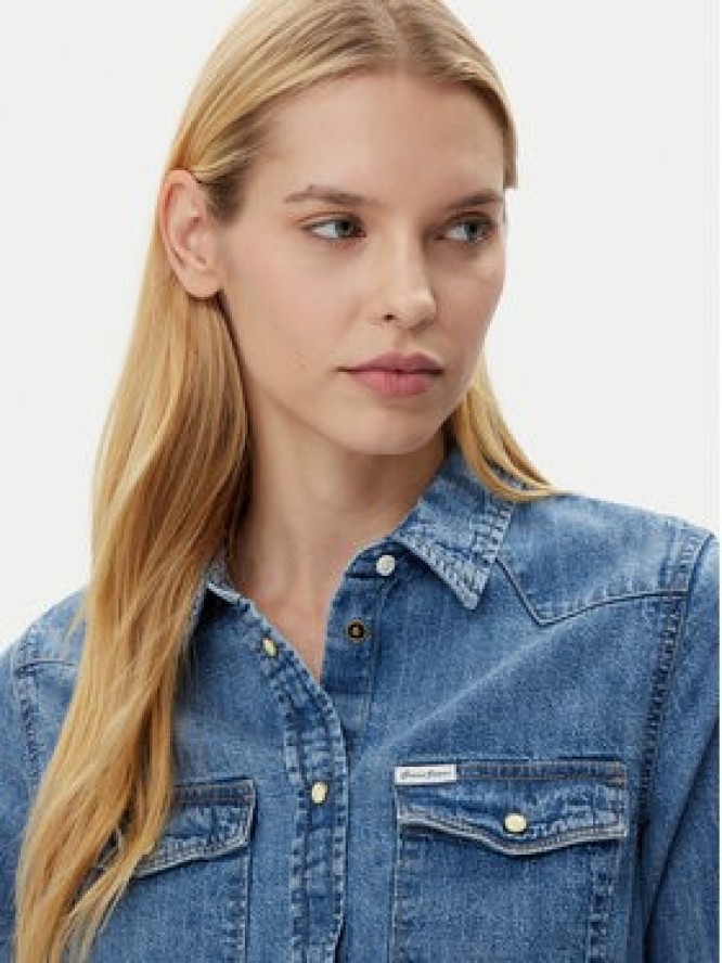 Guess Jeans Koszula W5RH35 D5M81 Niebieski Regular Fit