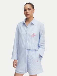 Tommy Hilfiger Koszula Seersucker UW0UW06474 Niebieski Regular Fit