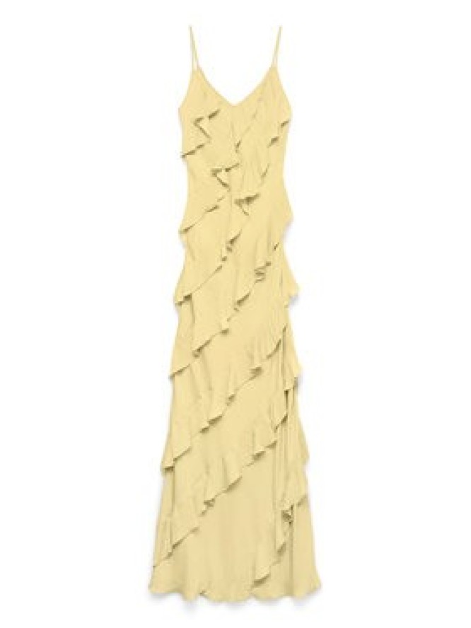 Vero Moda Sukienka wieczorowa Celyn 10348500 Żółty Regular Fit