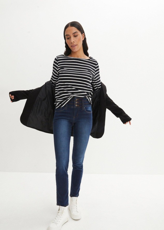 Modelujące dżinsy o kroju slim fit, high waist