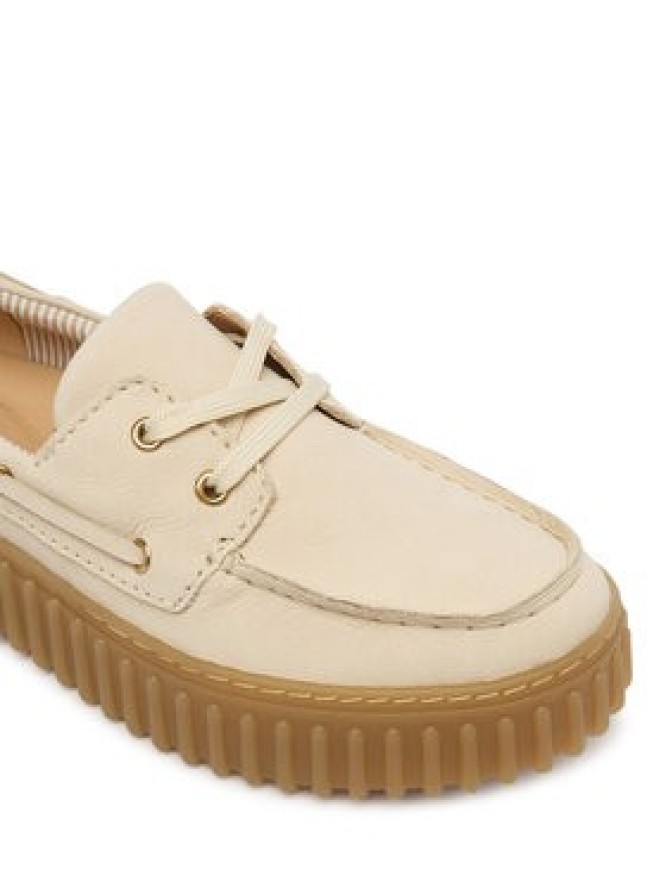 Clarks Półbuty Torhill Boat 26186302 Écru