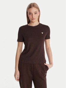 Guess T-Shirt V6RI17 KD741 Brązowy Regular Fit