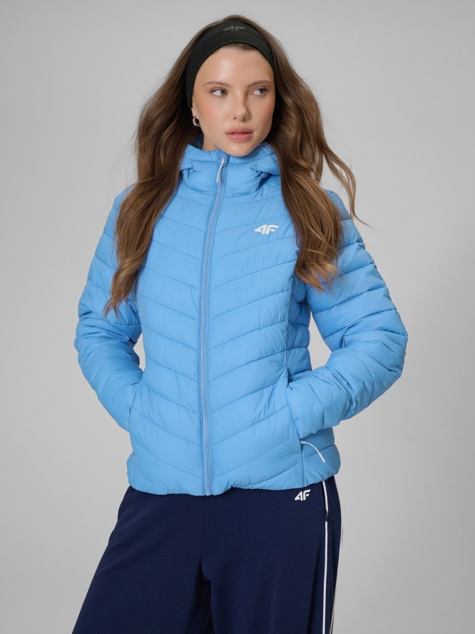 4F Kurtka z wypełnieniem syntetycznym damska - niebieska S