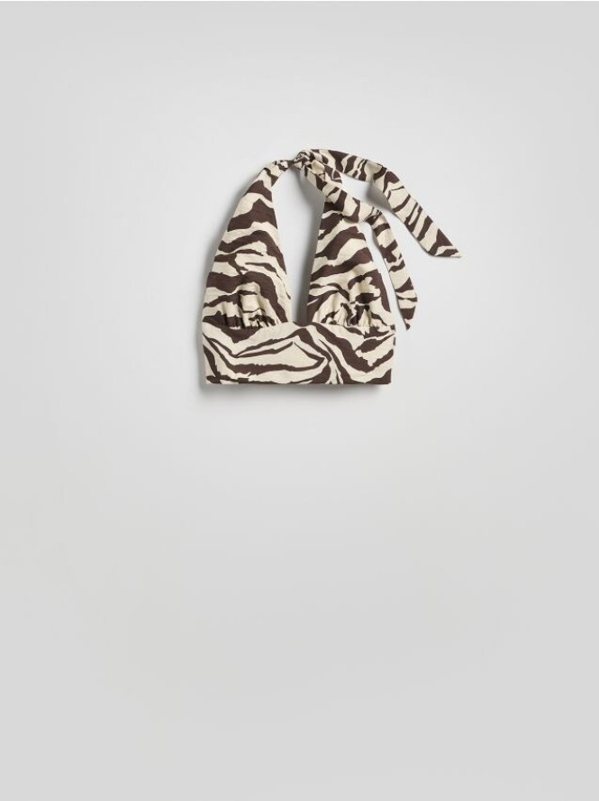 Top z ozdobnym wiązaniem - wielobarwny