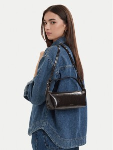 Calvin Klein Torebka Foil Logo Glossy Conv Bag LV04F3738G Brązowy