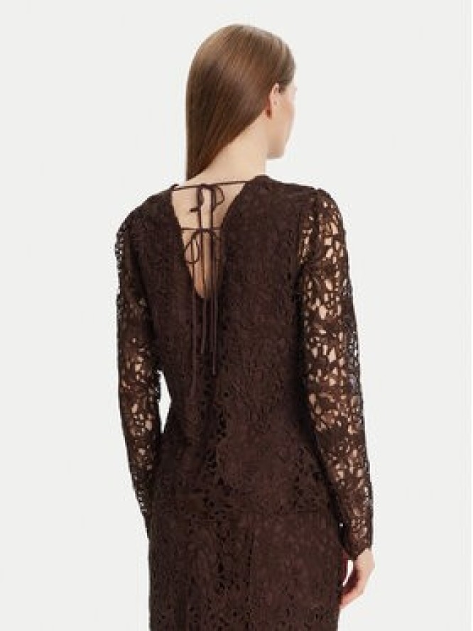 Bruuns Bazaar Bluzka Sago Wini BBW4516 Brązowy Slim Fit