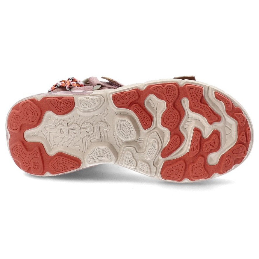 Różowe Sandały Jeep Wygodne Obuwie Damskie