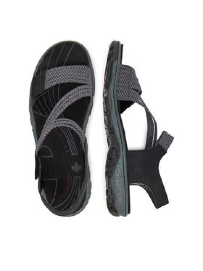 Rieker Sandały 68871-00 Czarny