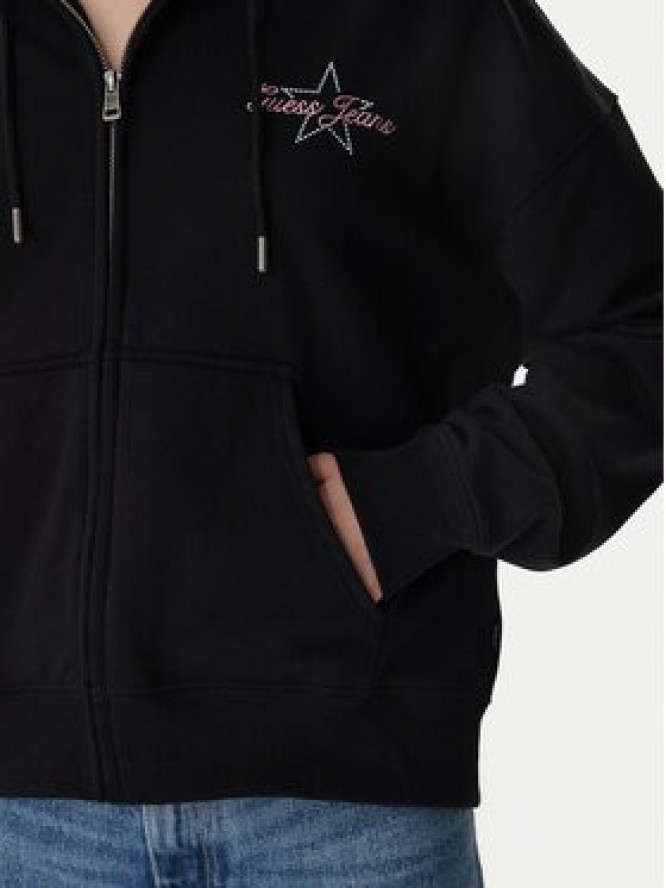 Guess Jeans Bluza W6RQ06 K68I4 Czarny Oversize