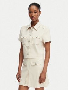 Guess Koszula W6RH83 KCMU2 Beżowy Regular Fit