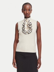 Luisa Spagnoli Bluzka Menelao 100467 Kremowy Regular Fit