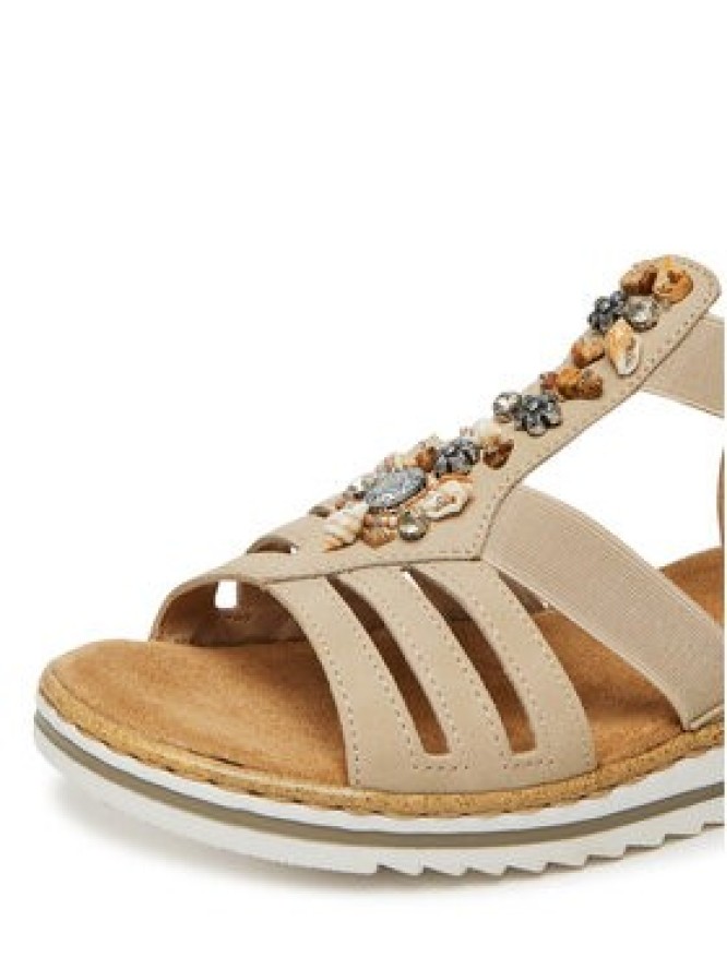 Rieker Sandały V0649-62 Beżowy