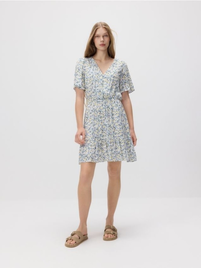 Sukienka z wiskozy - żółty