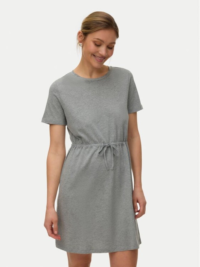 Vero Moda Sukienka letnia Luna 10325626 Szary jasny Regular Fit