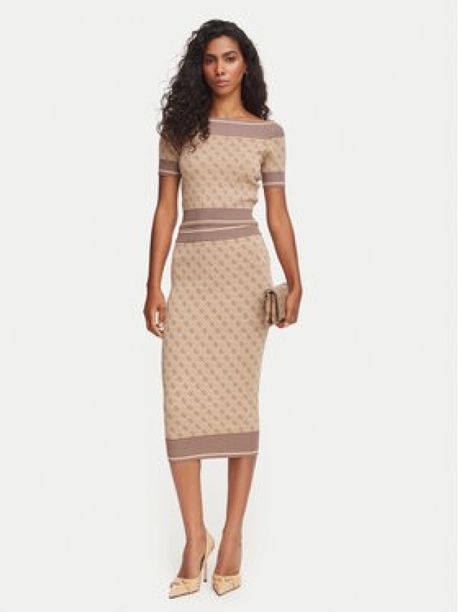 Guess Spódnica ołówkowa W6YD19 Z0961 Beżowy Slim Fit