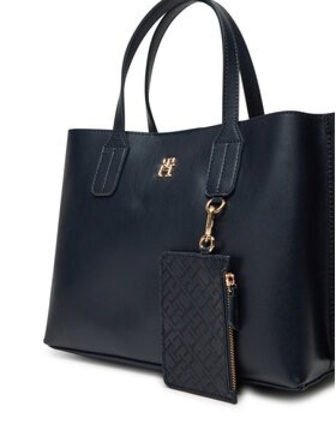 Tommy Hilfiger Torebka Th Distinct Mini Tote AW0AW17192 Granatowy