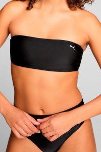 Góra od bikini Bandeau w kolorze czarnym