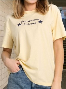 Koszulka z nadrukiem na plecach - żółty