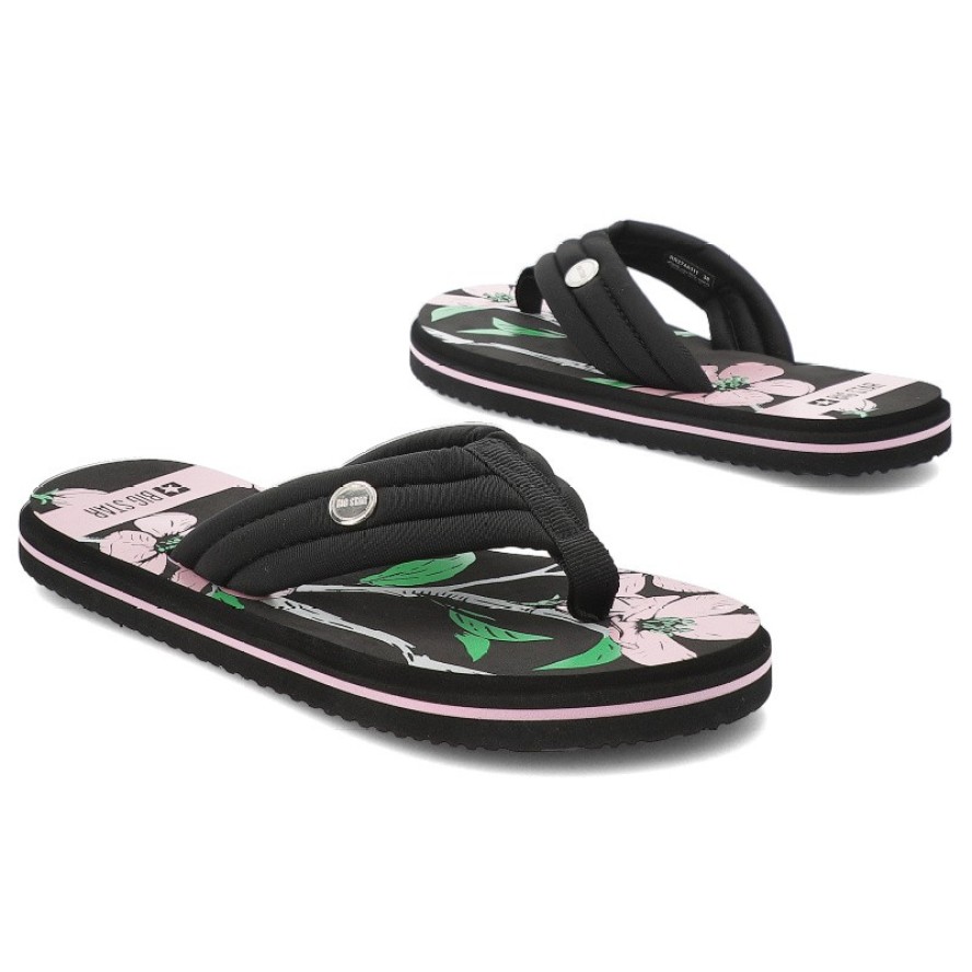 Czarne Japonki Big Star Basenowe Obuwie Damskie