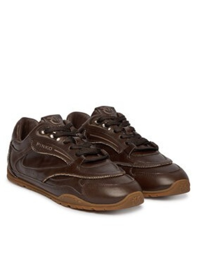 PINKO Sneakersy Yulia 04 SS0223P003 Brązowy ciemny