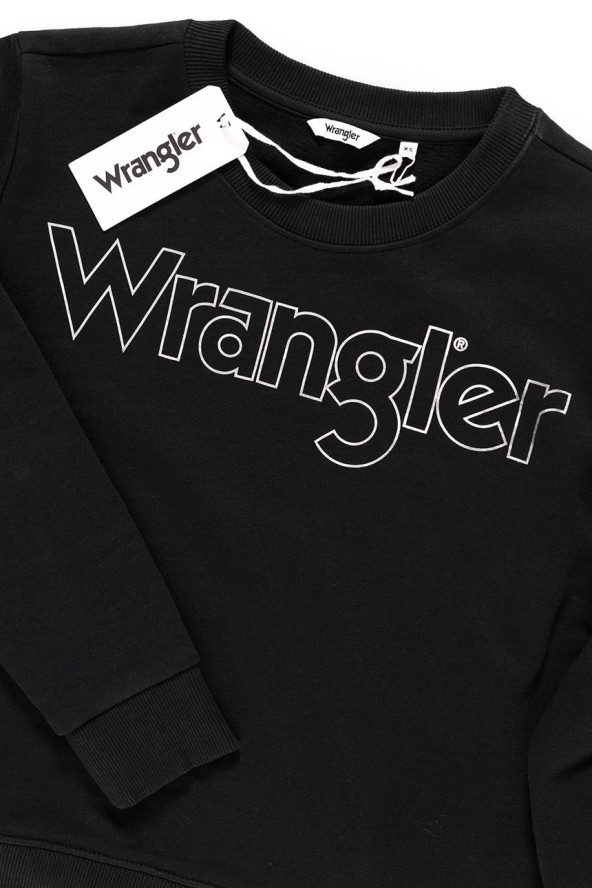 BLUZA WRANGLER DAMSKA CREW SWEAT BLACK W6079HY01 112130449