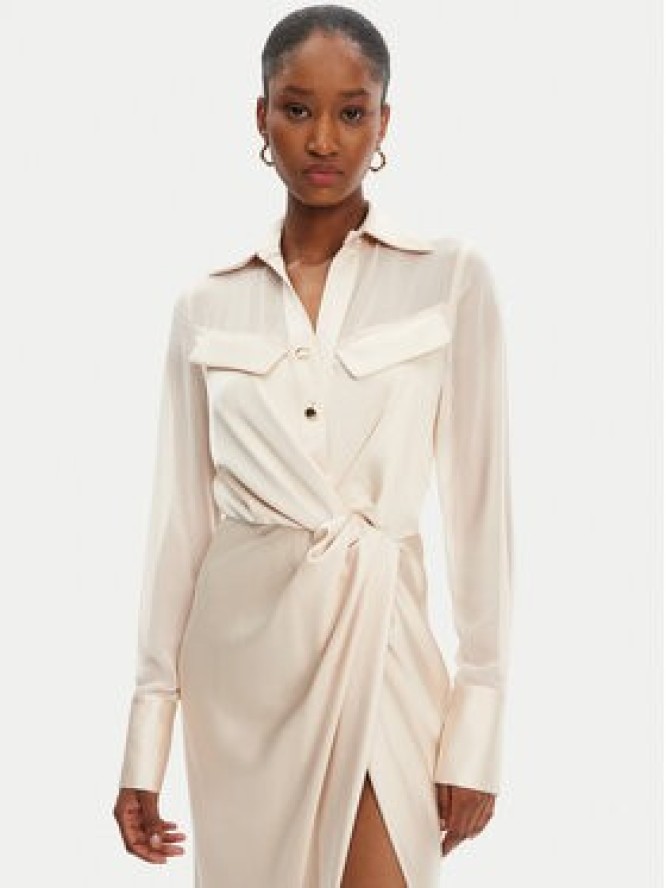 Babylon Sukienka koszulowa ED0734 Beżowy Regular Fit