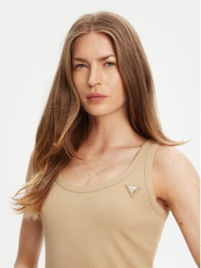 Guess Top V4YP06 K8RT2 Beżowy Regular Fit