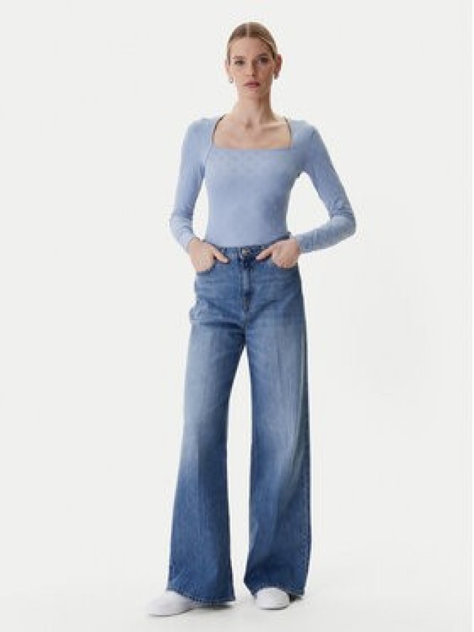 Guess Bluzka W6RP45 KA660 Niebieski Regular Fit