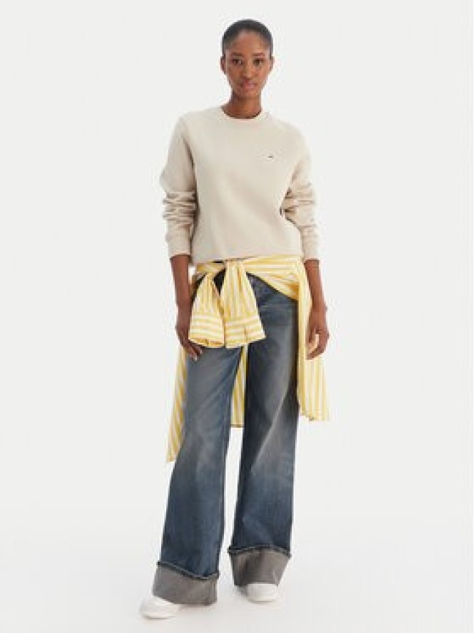 Tommy Jeans Bluza Flag DW0DW19959 Beżowy Regular Fit