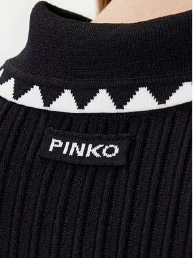 PINKO Sukienka dzianinowa Nisida 105422 A2PT Czarny Regular Fit