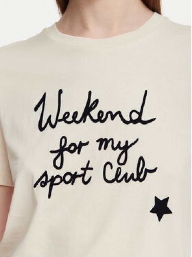 Weekend Max Mara T-Shirt Edison 2625976041 Kremowy Regular Fit