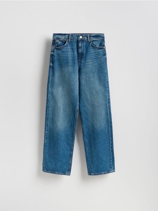Jeansy wide leg - niebieski